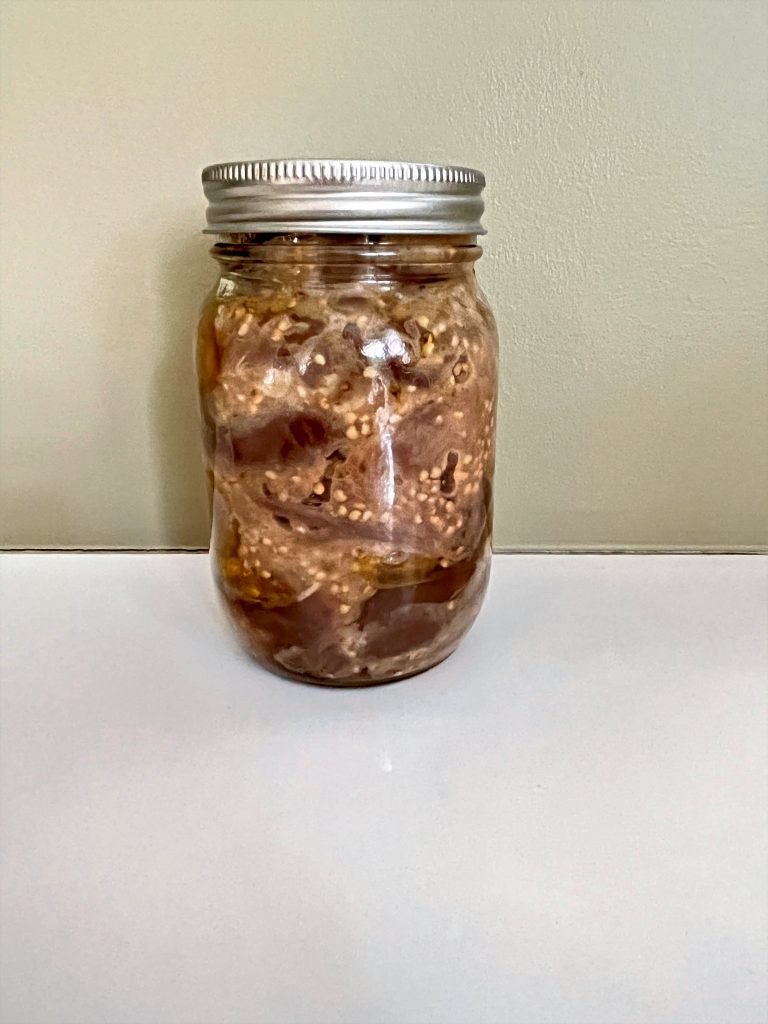 canned pickled eggplant