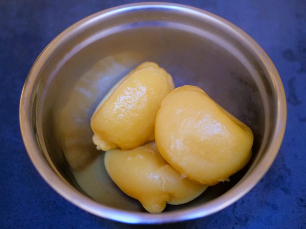 drain lemons and and cool them slightly