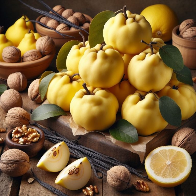 yellow Turkish quince jam ingredients - ai art